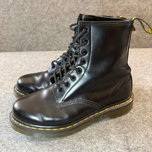 Dr Martens 1460 Black Leather Lace Up Boots Mens 7 Womens 8 EU 39